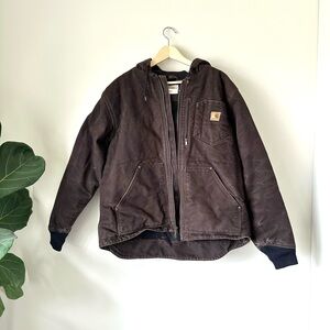 Carhartt Chapman PROTOTYPE Jacket Full Zip Hoodie Workwear Brown Sz M Streetwear